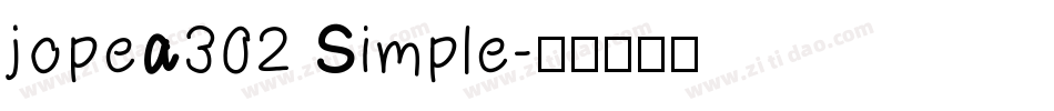 jopea302 Simple字体转换